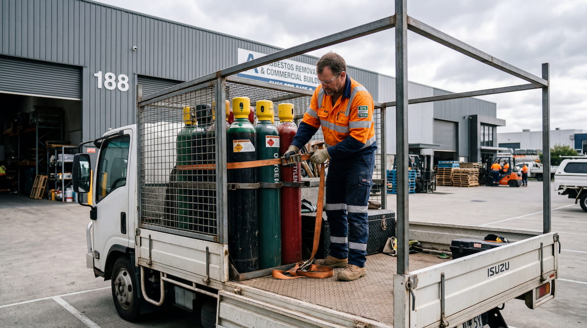 Licensed dangerous goods collection at a Melbourne commercial premises compliant with EPA Victoria requirements